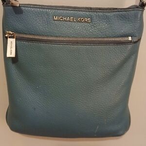 Michael Kors Blue Leather Crossbody Bag